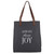 Creative Brands Joyful Expressions Charcoal Grey Canvas & Leather Tote, 13.5 x 16-Inch, Always Choose Joy