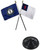 AES State Kentucky & Christian 4"x6" Flag Desk Set Table Stick Black Base