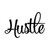 Hustle Dorm Home Wall Decor Wall Stickers Letter Monogram Script Font Self-Adhesive Wall Decal for Cafe Hotel Kids Room Laptop Notebook Vinyl 22in