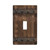 Rustic Barn Door Country Light Switch Cover 1 Gang Single Toggle Wall Plate Farmhouse Brown Wood Decorative Faceplate for Bathroom Kitchen Bedroom Home Accessories 4.5" x 2.76" Print Plastic