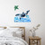 Ocean Beach Nautical Theme Underwater Whale Shark Wall Decals Stickers Modern Coastal Seascape Painting Furniture Wall Sticker Vinyl Wall Stickers Quotes for Office Bathroom Suitcase Wall Art 18in