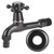 Qinlorgo G1/2in Brass Faucet, Wall-in Antique Brass Faucet Washing Machine Single Cold Water Tap Faucet