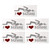 VICASKY 5pcs Car Window Door Stickers I Love Sushi Reflective Car Decals Funny Waterproof Auto Stickers White