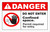 INDIGOS UG - Sticker - Safety - Warning - Do Not Enter Permit Required Sign 457mmx 304mm - Decal for Office - Company - School - Hotel