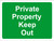 INDIGOS UG - Sticker - Safety - 5-Set - Warning - Private Property Keep Out 300mmx200mm - Decal for Office - Company - School - Hotel
