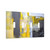 Grey Yellow Abstract Painting Light Switch Cover Quad Toggle Wall Plate Decorative 4 Gang Switch Plate Cover Bedroom Kitchen Bathroom Decor Faceplate 4.50" x 8.00"