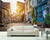 Custom Size Wall Murals?3D Retro Foreign City Alley?Removable Peel and Stick Self-Adhesive Wall Murals Large Photo Wallpaper
