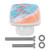 Drawer Pulls Handles Cabinet Knobs Drawer Dresser Cupboard Wardrobe Pulls Handles 4pcs Orange and Blue Paint