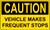 Caution Vehicle Makes Frequent Stops Label Decal, 15x9 inch Vinyl for Transportation