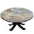 Marble Round Fitted Polyester Tablecloths, Natural Marble Elastic Edge Home Decor Table Cover, Waterproof Oil Proof Fabric Table Clothes, for Holiday Party Picnic Table Cloth, Fit for 28" Table