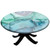 Marble Round Fitted Polyester Tablecloth, Green Grey Marble Elastic Edge Home Decor Tablecloths, Waterproof Oil Proof Fabric Table Clothes, For Indoor Patio Picnic Table Cloth, Fit for 36" Table