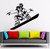 FGJFGGFR Wall Decal Snowboard Extreme Sports Room Decor Vinyl Art Detachable Mural Athlete Poster,Black,42X34CM