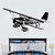 FGJFGGFR Airplane Decal Vinyl Wall Sticker Vintage Airplane Art Wall Sticker Vinyl Decal Home Mural Removable,Black,57X106CM
