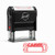 Miseyo SCANNED Self Inking Rubber Stamp - Red Ink