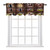 LIGUTARS Valances for Kitchen, Wine Abstract Half Window Curtain, Wine Themed Collage on Wooden Backdrop with Grapes and, 42" W x 18" L, Kitchen Windows Bathroom Bedroom, Brown Black Red
