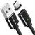ANMONE Magnetic Micro USB Cable, 3.3FT USB-C 2.0 with LED Indicator Magnetic USB Data sync Cable (Black)
