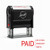 Miseyo Paid Stamp Self Inking with Date, Check Number, Amount - Red Ink