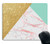 Smooffly Gaming Mouse Pad Custom Smooffly Rectangle Gaming Mouse Pad Personalized Custom Design,Blue Gold Glitter and Pink Marble Texture,Non-slip Thick Rubber Large Mousepad