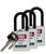 Brady 123341 Lockout Padlock, Keyed Alike, 1/4", White