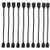 10pcs Black 0.3M 0.98ft 4 Color RGB Extension Cable LED Strip Connector Extension Cable Cord Wire 4 Pin LED Connector for SMD 5050 3528 2835 RGB LED Light Strip (10 PCS)