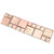 Hominter Sample Tile 3x12 InchesGlass Metal Mosaic Rose Gold Shiny Backsplash Tile Mirrored Stainless Steel Kitchen and Bathroom Wall Tiles HD-280