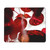 Red and White Petal Game Mouse Pad Personalized Design Mouse Pad Non Slip Rubber Base Mouse Pad Desktop Laptop Office Rectangle Mouse Pad
