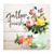 Gather Friends Watercolor Floral in Mason Jar Wall Art Murals Motivational Abstract Flower Picture Painting Wall Decal Vinyl Wall Art Murals Quotes for Living Room Bathroom Wall Art