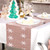 Christmas TRLYC White Snowflake Pattern Rose Gold Sequin Table Runner-12 x120