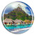 Weekino French Polynesia Mount Otemanu Bora Bora Island Fridge Magnet 3D Crystal Glass Tourist City Travel Souvenir Collection Gift Strong Refrigerator Sticker