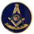2" Mini Small Masonic Past Master motorcycle Compact Car stainless Steel Emblem Reflex Blue Back ground