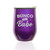 Stemless Wine Tumbler Coffee Travel Mug Glass With Lid Bunco Babe (Royal Purple)