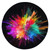 Round Rugs Color Explosion Area Rug 24 in Flannel Bath Rug Soft Bathroom Mat Non-Slip Carpet for Living Room Decor