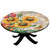 Flower Round Fitted Polyester Tablecloth, Vintage Sunflower Elastic Edge Home Decor Tablecloths, Oil & Dust Proof Washable Table Cover, For Family Festival Party Table Cloth, Fit for 36" Round Table