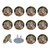 Outlet Plug Covers 24 Pack, Tigers Plug Protector, 2-Prong Round Plastic Plugs for Electrical Power Outlets, Electrical Insulation