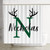 Christmas Initial N with Antlers Shower Curtain Personalized Christmas Initial with Name Kids Shower Curtain Polyester Fabric with Reinforced Buttonholes 12 Hooks 72 by 72 Bathroom Curtain Decor