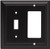 Brainerd 64214 Architectural Single Toggle Switch/Decorator Wall Plate / Switch Plate / Cover, Flat Black