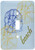 3dRose LSP_63640_1 Three Shells on Calming Blue Beach Themed Art Single Toggle Switch