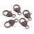 Nbeads Tibetan Style Heart Lobster Claw Clasps, Lead Free and Cadmium Free, 25.5x14x6mm, Hole: 4mm