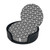 Round Coaster Set of 6 with Holder Moose-Trot-Vintage-Grey Leather Coasters for Drinks
