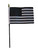 AES Black & White USA American Protest 4"x6" Flag Desk Set Table Stick Staff