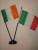 Italy Italian w/ Ireland Irish Flag 4"x6" Desk Set Black Base
