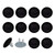 Outlet Plug Covers 24 Pack, Shine Polka Dot Pattern Plug Protector, 2-Prong Round Plastic Plugs for Electrical Power Outlets, Electrical Insulation
