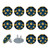 Outlet Plug Covers 24 Pack, Sunflower Pattern Plug Protector, 2-Prong Round Plastic Plugs for Electrical Power Outlets, Electrical Insulation