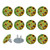 Outlet Plug Covers 24 Pack, Honey Bee Sunflower Pattern Plug Protector, 2-Prong Round Plastic Plugs for Electrical Power Outlets, Electrical Insulation