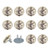 Outlet Plug Covers 24 Pack, Anchor with Carp Fish Plug Protector, 2-Prong Round Plastic Plugs for Electrical Power Outlets, Electrical Insulation