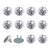 Outlet Plug Covers 24 Pack, Anchor with Carp Fish Plug Protector, 2-Prong Round Plastic Plugs for Electrical Power Outlets, Electrical Insulation