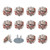 Outlet Plug Covers 24 Pack, Anchor with Carp Fish Plug Protector, 2-Prong Round Plastic Plugs for Electrical Power Outlets, Electrical Insulation
