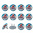 Outlet Plug Covers 24 Pack, Octopus in The Sky Plug Protector, 2-Prong Round Plastic Plugs for Electrical Power Outlets, Electrical Insulation