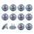 Outlet Plug Covers 24 Pack, Octopus in The Sky Plug Protector, 2-Prong Round Plastic Plugs for Electrical Power Outlets, Electrical Insulation