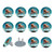 Outlet Plug Covers 24 Pack, Octopus in The Sky Plug Protector, 2-Prong Round Plastic Plugs for Electrical Power Outlets, Electrical Insulation